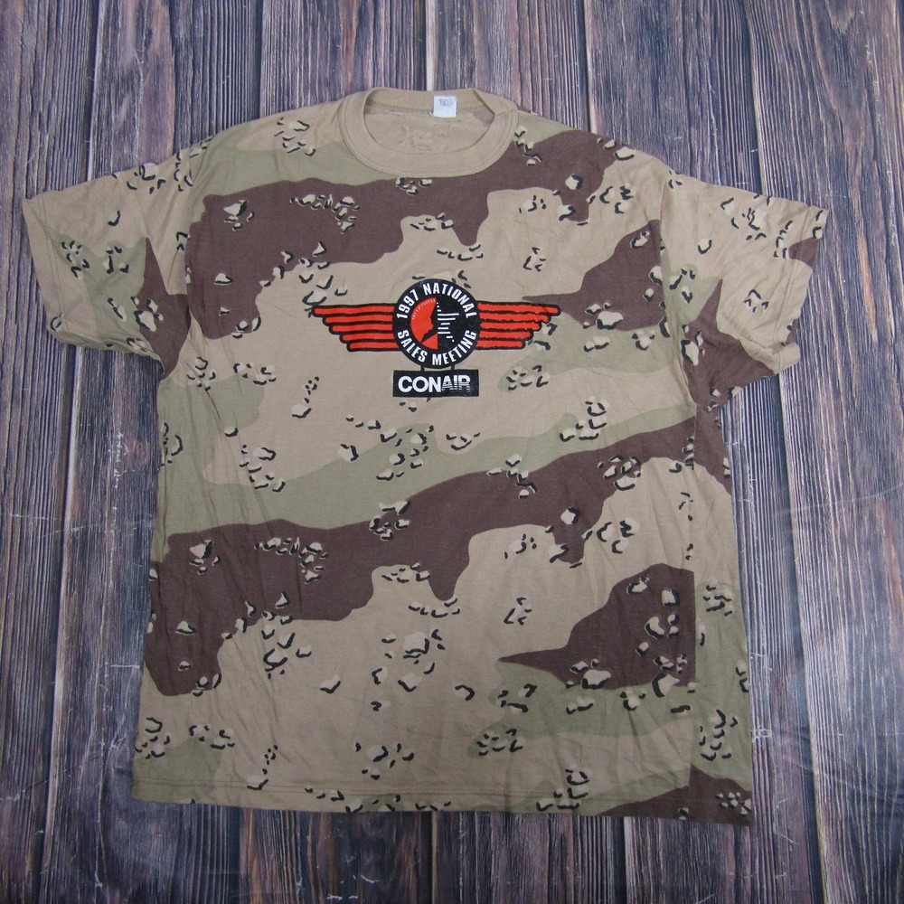 Vintage Conair Shirt Mens XL Desert Camo 1997 National‎ Sales Meeting 90s